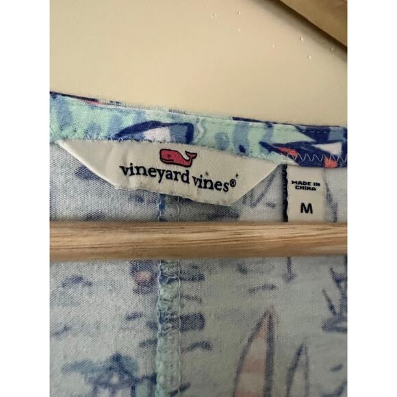 Vineyard Vines Sailboat Sailing Dress 100% Cotton Women's Dress Summer A-Line M - Picture 3 of 5